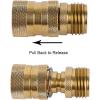 imageGarden Hose Quick Connect Brass Hose Quick Connectors Water Hose Connector 34quotGTH 3 Female Coupler 6 Male Nipples3 Female Coupler 6 Male Nipples