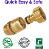 imageGarden Hose Quick Connect Brass Hose Quick Connectors Water Hose Connector 34quotGTH 3 Female Coupler 6 Male NipplesLead Free 4 Sets