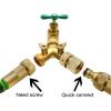 imageGarden Hose Quick Connector Hose Quick Connect 34 inch GHT Brass Easy Connect Fitting Male With 4 Gaskets 10pcs10 Pcs