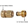 imageGarden Hose Quick Connector Hose Quick Connect 34 inch GHT Brass Easy Connect Fitting Male With 4 Gaskets 10pcs6 Pcs