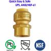 imageHQMPC 12quot Pex Fitting Straight Coupling Push Fit PEX Fittings Female PushtoConnect Copper CPVC No Pb Brass Plumbing Fittings 6 PCS 12quot12