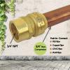 imageHQMPC 12quot Pex Fitting Straight Coupling Push Fit PEX Fittings Female PushtoConnect Copper CPVC No Pb Brass Plumbing Fittings 6 PCS 12quot2