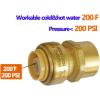 imageHQMPC 12quot Pex Fitting Straight Coupling Push Fit PEX Fittings Female PushtoConnect Copper CPVC No Pb Brass Plumbing Fittings 6 PCS 12quot6