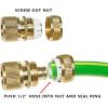 imageHQMPC 2 Sets Garden Hose Adapter Drip Irrigation Tubing To Garden hose connector Water hose connect 12 Inch Barb Quick Coupler To 34quot GHT Female Garden Hose Adapter For 58quotID Garden Hose Or Tubing