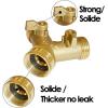 imageHQMPC 2 Way Hose Y Valve Hose Splitter Garden Hose Y Valve Connectors 2 way shut off valves With Solid Brass Handle Brass Y Valves Water Garden Hose Adapter 34quotGHT Thread Extra 4 Presure washers2 Way Y splitter 2Sets