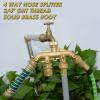 imageHQMPC 2 Way Hose Y Valve Hose Splitter Garden Hose Y Valve Connectors 2 way shut off valves With Solid Brass Handle Brass Y Valves Water Garden Hose Adapter 34quotGHT Thread Extra 4 Presure washers4 Way splitter