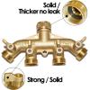 imageHQMPC 2 Way Hose Y Valve Hose Splitter Garden Hose Y Valve Connectors 2 way shut off valves With Solid Brass Handle Brass Y Valves Water Garden Hose Adapter 34quotGHT Thread Extra 4 Presure washers4 Way splitter