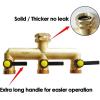 imageHQMPC 2 Way Hose Y Valve Hose Splitter Garden Hose Y Valve Connectors 2 way shut off valves With Solid Brass Handle Brass Y Valves Water Garden Hose Adapter 34quotGHT Thread Extra 4 Presure washers3 Way splitter