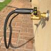 imageHQMPC 2 Way Hose Y Valve Hose Splitter Garden Hose Y Valve Connectors 2 way shut off valves With Solid Brass Handle Brass Y Valves Water Garden Hose Adapter 34quotGHT Thread Extra 4 Presure washers3 Way splitter