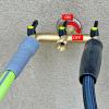 imageHQMPC 2 Way Hose Y Valve Hose Splitter Garden Hose Y Valve Connectors 2 way shut off valves With Solid Brass Handle Brass Y Valves Water Garden Hose Adapter 34quotGHT Thread Extra 4 Presure washers3 Way splitter