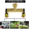 imageHQMPC 2 Way Hose Y Valve Hose Splitter Garden Hose Y Valve Connectors 2 way shut off valves With Solid Brass Handle Brass Y Valves Water Garden Hose Adapter 34quotGHT Thread Extra 4 Presure washers2 Way splitter