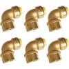 imageHQMPC 34quot Pex Fittings No Lead Female PushFit Elbow 90Degree PEX Fitting 34quot 90 Degree Elbow PushtoConnect Plumbing Fitting for Copper PEX CPVC 6pcs 34quot 6
