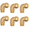 imageHQMPC 34quot Pex Fittings No Lead Female PushFit Elbow 90Degree PEX Fitting 34quot 90 Degree Elbow PushtoConnect Plumbing Fitting for Copper PEX CPVC 6pcs 34quot 6