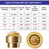 imageHQMPC 34quot Push Fit PEX End Cap PushtoConnect Brass Plumbing Fittings No Lead Brass Plumbing Fittings with Disconnect Clip for Copper CPVC 2Pcs12