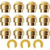 imageHQMPC 34quot Push Fit PEX End Cap PushtoConnect Brass Plumbing Fittings No Lead Brass Plumbing Fittings with Disconnect Clip for Copper CPVC 2Pcs12