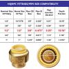 imageHQMPC 34quot Push Fit PEX End Cap PushtoConnect Brass Plumbing Fittings No Lead Brass Plumbing Fittings with Disconnect Clip for Copper CPVC 2Pcs12