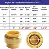 imageHQMPC 34quot Push Fit PEX End Cap PushtoConnect Brass Plumbing Fittings No Lead Brass Plumbing Fittings with Disconnect Clip for Copper CPVC 2Pcs2