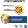 imageHQMPC 34quot Push Fit PEX End Cap PushtoConnect Brass Plumbing Fittings No Lead Brass Plumbing Fittings with Disconnect Clip for Copper CPVC 2Pcs6