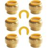 imageHQMPC 34quot Push Fit PEX End Cap PushtoConnect Brass Plumbing Fittings No Lead Brass Plumbing Fittings with Disconnect Clip for Copper CPVC 2Pcs6
