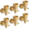 imageHQMPC 90 Degree Drop Ear Elbow Push Fit Plumbing Fittings 2Pcs PushtoConnect No Lead Brass PEX Fittings for PERT CPVC Pipe 12quot Push Fit x 12quot NPT Female Adapter with Disconnect Clip6