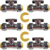 imageHQMPC Angle Stop Valve 12quot Ptc x 12quot No Lead Compression Push Fit Angle Shut Off Water Valve with Disconnect Clip PushtoConnect PEX Copper CPVC 2Pcs 6