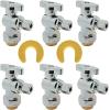 imageHQMPC Angle Stop Valve 12quot Ptc x 12quot No Lead Compression Push Fit Angle Shut Off Water Valve with Disconnect Clip PushtoConnect PEX Copper CPVC 2Pcs 6