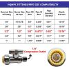 imageHQMPC Angle Stop Valve 12quot Ptc x 12quot No Lead Compression Push Fit Angle Shut Off Water Valve with Disconnect Clip PushtoConnect PEX Copper CPVC 2Pcs 6