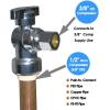 imageHQMPC Angle Stop Valve 12quot Ptc x 12quot No Lead Compression Push Fit Angle Shut Off Water Valve with Disconnect Clip PushtoConnect PEX Copper CPVC 2Pcs 12