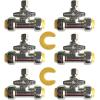 imageHQMPC Angle Stop Valve 12quot Ptc x 12quot No Lead Compression Push Fit Angle Shut Off Water Valve with Disconnect Clip PushtoConnect PEX Copper CPVC 2Pcs 6