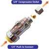 imageHQMPC Angle Stop Valve 12quot Ptc x 12quot No Lead Compression Push Fit Angle Shut Off Water Valve with Disconnect Clip PushtoConnect PEX Copper CPVC 2Pcs 2