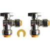imageHQMPC Angle Stop Valve 12quot Ptc x 12quot No Lead Compression Push Fit Angle Shut Off Water Valve with Disconnect Clip PushtoConnect PEX Copper CPVC 2Pcs 2