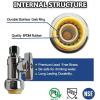 imageHQMPC Angle Stop Valve 12quot Ptc x 12quot No Lead Compression Push Fit Angle Shut Off Water Valve with Disconnect Clip PushtoConnect PEX Copper CPVC 2Pcs 2