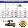 imageHQMPC Angle Stop Valve 12quot Ptc x 12quot No Lead Compression Push Fit Angle Shut Off Water Valve with Disconnect Clip PushtoConnect PEX Copper CPVC 2Pcs 2