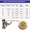 imageHQMPC Angle Stop Valve 12quot Ptc x 38quot No Lead Compression Push Fit Angle Shut Off Water Valve with Disconnect Clip PushtoConnect PEX Copper CPVC 2Pcs6
