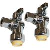 imageHQMPC Angle Stop Valve 12quot Ptc x 38quot No Lead Compression Push Fit Angle Shut Off Water Valve with Disconnect Clip PushtoConnect PEX Copper CPVC 2Pcs2