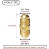 imageHQMPC Brass Fitting Gas Connector Gas Adapter Union Brass Tube Coupler Pipe Flare Fitting 38quot FlareX38quot Flare 6Pcs12