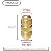 imageHQMPC Brass Fitting Gas Connector Gas Adapter Union Brass Tube Coupler Pipe Flare Fitting 38quot FlareX38quot Flare 6Pcs2