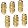imageHQMPC Brass Fitting Gas Connector Gas Adapter Union Brass Tube Coupler Pipe Flare Fitting 38quot FlareX38quot Flare 6Pcs6