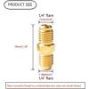 imageHQMPC Brass Fitting Gas Connector Gas Adapter Union Brass Tube Coupler Pipe Flare Fitting 38quot FlareX38quot Flare 6Pcs6
