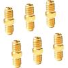 imageHQMPC Brass Fitting Gas Connector Gas Adapter Union Brass Tube Coupler Pipe Flare Fitting 38quot FlareX38quot Flare 6Pcs6