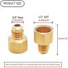 imageHQMPC Brass Flare Adapter Air Hose Fitting Brass Tube Fitting Coupling 38quotFlare12quotNPT 6Pcs2