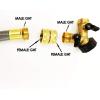 imageHQMPC Brass Garden Hose Connector Garden Hose Adapter Double Female Swivel Hose Connector 34 Inch GHT Brass Connector 4 Pieces4Pcs