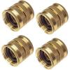 imageHQMPC Brass Garden Hose Connectors Double Female Swivel Hose Connectors Garden Hose Adapters 34 Inch GHT Brass Connector 4 Pieces4 SETS WIVEL