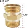 imageHQMPC Brass Garden Hose Connectors Double Female Swivel Hose Connectors Garden Hose Adapters 34 Inch GHT Brass Connector 4 PiecesHEX SWIVEL