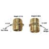 imageHQMPC Brass Garden Hose Connectors Double Female Swivel Hose Connectors Garden Hose Adapters 34 Inch GHT Brass Connector 4 PiecesHEX SWIVEL