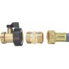 imageHQMPC Brass Garden Hose Connectors Double Female Swivel Hose Connectors Garden Hose Adapters 34 Inch GHT Brass Connector 4 PiecesHEX SWIVEL