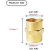 imageHQMPC Brass Pipe Fitting Air Hose Fitting Coupling Hex Female Coupling Gas Connecto Female Couple 12quot NPT 6Pcs6
