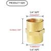 imageHQMPC Brass Pipe Fitting Air Hose Fitting Coupling Hex Female Coupling Gas Connecto Female Couple 12quot NPT 6Pcs6