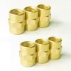 imageHQMPC Brass Pipe Fitting Air Hose Fitting Coupling Hex Female Coupling Gas Connecto Female Couple 12quot NPT 6Pcs6