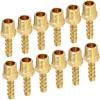 imageHQMPC Brass Pipe Fitting Brass Barb Hose Connectors 14quotHose Barb X14quot NPT 12Pcs12